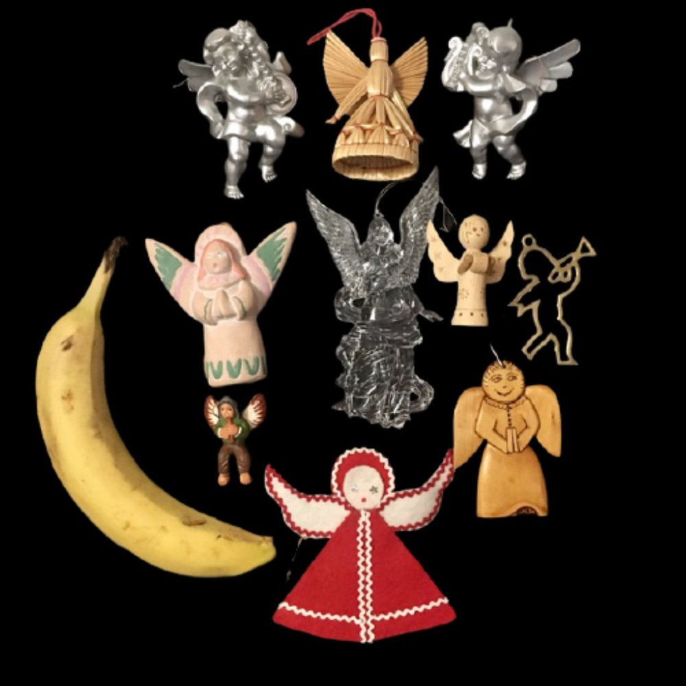 Ten Angel Ornaments Various Eras Materials